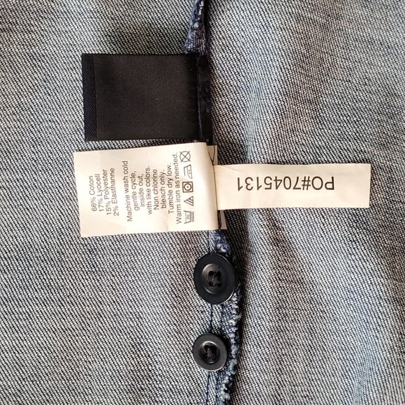 NWT! Madewell Denim Ruffle-Front Style Dress - Picture 12 of 12